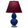 Small Double Gourd One Light Accent Lamp in Cobalt Glazed Ceramic w/Antique Natural Brass (165|CT10P)