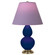 Small Double Gourd One Light Accent Lamp in Cobalt Glazed Ceramic w/Antique Natural Brass (165|CT10L)