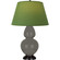 Double Gourd One Light Table Lamp in Ash Glazed Ceramic w/Deep Patina Bronze (165|CR21G)