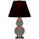 Small Double Gourd One Light Accent Lamp in Ash Glazed Ceramic w/Antique Silver (165|CR12K)