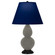 Small Double Gourd One Light Accent Lamp in Ash Glazed Ceramic w/Deep Patina Bronze (165|CR11N)