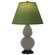Small Double Gourd One Light Accent Lamp in Ash Glazed Ceramic w/Deep Patina Bronze (165|CR11G)