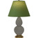 Small Double Gourd One Light Accent Lamp in Ash Glazed Ceramic w/Antique Natural Brass (165|CR10G)