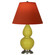 Small Double Gourd One Light Accent Lamp in Citron Glazed Ceramic w/Antique Silver (165|CI12T)