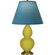 Small Double Gourd One Light Accent Lamp in Citron Glazed Ceramic w/Antique Natural Brass (165|CI10B)