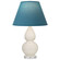 Small Double Gourd One Light Accent Lamp in Bone Glazed Ceramic w/Lucite (165|A776B)