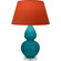 Double Gourd One Light Table Lamp in Peacock Glazed Ceramic w/Lucite (165|A753T)