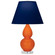 Small Double Gourd One Light Accent Lamp in Pumpkin Glazed Ceramic w/Lucite (165|A695N)
