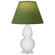 Small Double Gourd One Light Accent Lamp in Lily Glazed Ceramic w/Lucite (165|A690G)