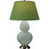Double Gourd One Light Table Lamp in Celadon Glazed Ceramic w/Antique Silver (165|1791G)