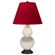 Small Double Gourd One Light Accent Lamp in Bone Glazed Ceramic w/Deep Patina Bronze (165|1775R)