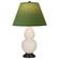 Small Double Gourd One Light Accent Lamp in Bone Glazed Ceramic w/Deep Patina Bronze (165|1775G)