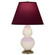 Small Double Gourd One Light Accent Lamp in Bone Glazed Ceramic w/Antique Natural Brass (165|1774P)