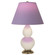 Small Double Gourd One Light Accent Lamp in Bone Glazed Ceramic w/Antique Natural Brass (165|1774L)