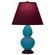 Small Double Gourd One Light Accent Lamp in Peacock Glazed Ceramic w/Deep Patina Bronze (165|1772P)