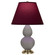 Small Double Gourd One Light Accent Lamp in Smokey Taupe Glazed Ceramic w/Antique Natural Brass (165|1768P)