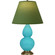 Small Double Gourd One Light Accent Lamp in Egg Blue Glazed Ceramic w/Antique Natural Brass (165|1760G)