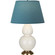 Double Gourd One Light Table Lamp in Bone Glazed Ceramic w/Antique Natural Brass (165|1754B)