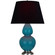Double Gourd One Light Table Lamp in Peacock Glazed Ceramic w/Antique Silver (165|1753K)