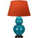 Double Gourd One Light Table Lamp in Peacock Glazed Ceramic w/Deep Patina Bronze (165|1752T)