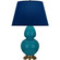 Double Gourd One Light Table Lamp in Peacock Glazed Ceramic w/Antique Natural Brass (165|1751N)