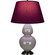 Double Gourd One Light Table Lamp in Smokey Taupe Glazed Ceramic w/Deep Patina Bronze (165|1749P)