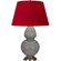 Double Gourd One Light Table Lamp in Smokey Taupe Glazed Ceramic w/Antique Natural Brass (165|1748R)