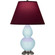 Small Double Gourd One Light Accent Lamp in Baby Blue Glazed Ceramic w/Antique Silver (165|1696P)