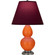 Small Double Gourd One Light Accent Lamp in Pumpkin Glazed Ceramic w/Antique Silver (165|1695P)