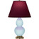 Small Double Gourd One Light Accent Lamp in Baby Blue Glazed Ceramic w/Antique Natural Brass (165|1689P)