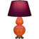 Double Gourd One Light Table Lamp in Pumpkin Glazed Ceramic w/Antique Silver (165|1675P)