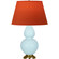 Double Gourd One Light Table Lamp in Baby Blue Glazed Ceramic w/Antique Natural Brass (165|1666T)