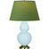Double Gourd One Light Table Lamp in Baby Blue Glazed Ceramic w/Antique Natural Brass (165|1666G)