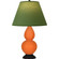 Small Double Gourd One Light Accent Lamp in Pumpkin Glazed Ceramic w/Deep Patina Bronze (165|1655G)