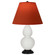 Small Double Gourd One Light Accent Lamp in Lily Glazed Ceramic w/Deep Patina Bronze (165|1650T)