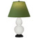 Small Double Gourd One Light Accent Lamp in Lily Glazed Ceramic w/Deep Patina Bronze (165|1650G)