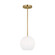 Rory One Light Mini Pendant in Satin Brass (1|GLP1011SB)