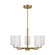 Rhett Five Light Chandelier in Satin Brass (1|GLC1015SB)