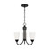 Seville Three Light Chandelier in Midnight Black (1|3120203-112)