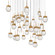 Double Bubble LED Pendant in Aged Brass (281|PD-82041S-AB)