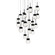 Double Bubble LED Pendant in Black (281|PD-82021R-BK)