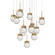 Double Bubble LED Pendant in Aged Brass (281|PD-82013S-AB)