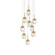 Double Bubble LED Pendant in Aged Brass (281|PD-82009R-AB)