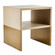 Talcon End Table in Dove Leather/Antique Brass Clad (314|FEI07)