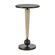 Valari Drink Table in Black Marble/Ivory Leather//Bronze (314|FAI03)
