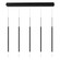 Viggo LED Chandelier in Black (34|PD-69405L1-BK)