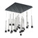 Quill LED Chandelier in Black (34|PD-59425S-BK)