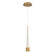 Quill LED Mini Pendant in Aged Brass (34|PD-59416-27-AB)