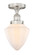 Edison One Light Semi-Flush Mount in Brushed Satin Nickel (405|616-1F-SN-G661-7)