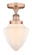 Edison One Light Semi-Flush Mount in Antique Copper (405|616-1F-AC-G661-7)